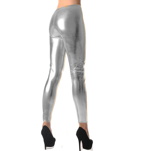 LEGGINGS WETLOOK COLOR PLATA 4848 TALLA XL-XXL